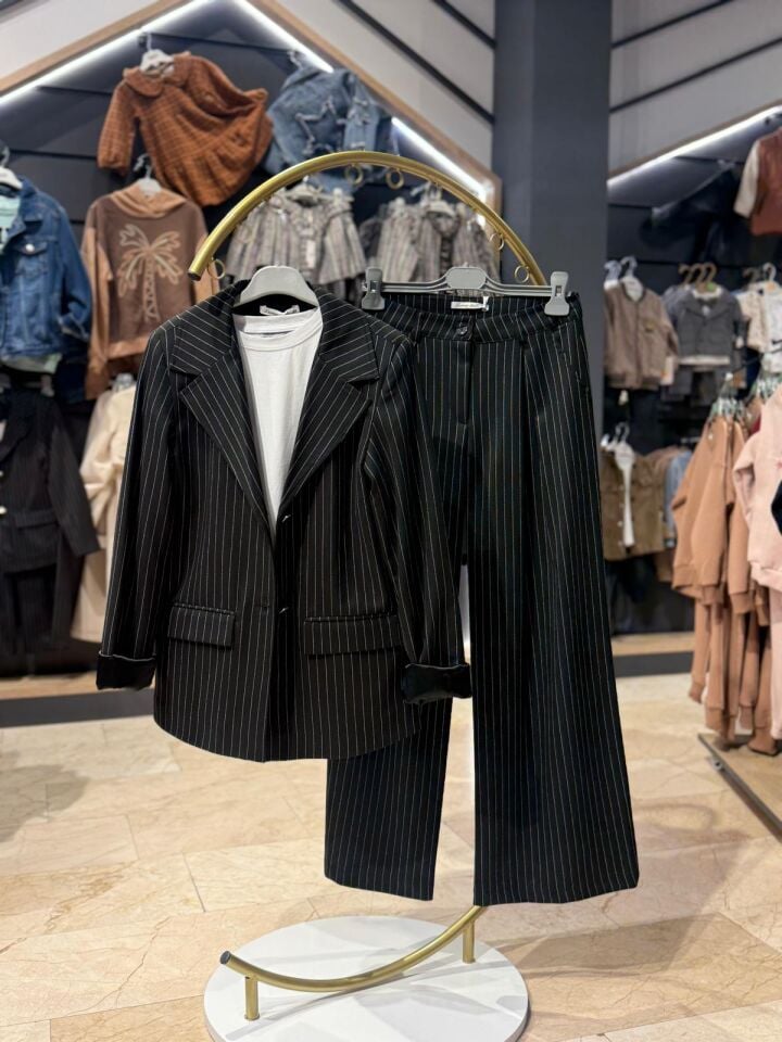 LOME KIZ ÇOCUK PLAZZO PANTOLON CEKET  TAKIM