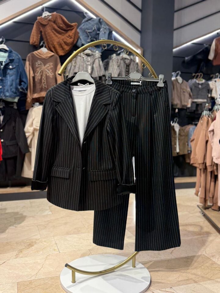 LOME KIZ ÇOCUK PLAZZO PANTOLON CEKET  TAKIM