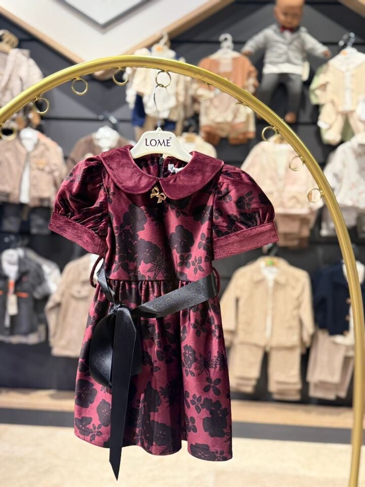 LOME KIZ ÇOCUK KADİFE ELBİSE