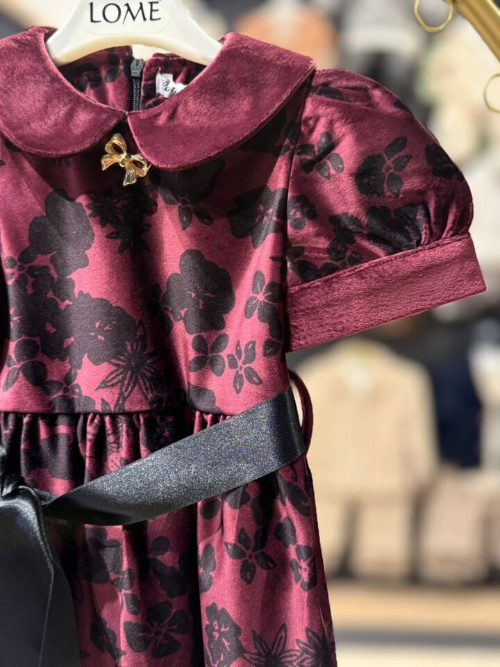 LOME KIZ ÇOCUK KADİFE ELBİSE