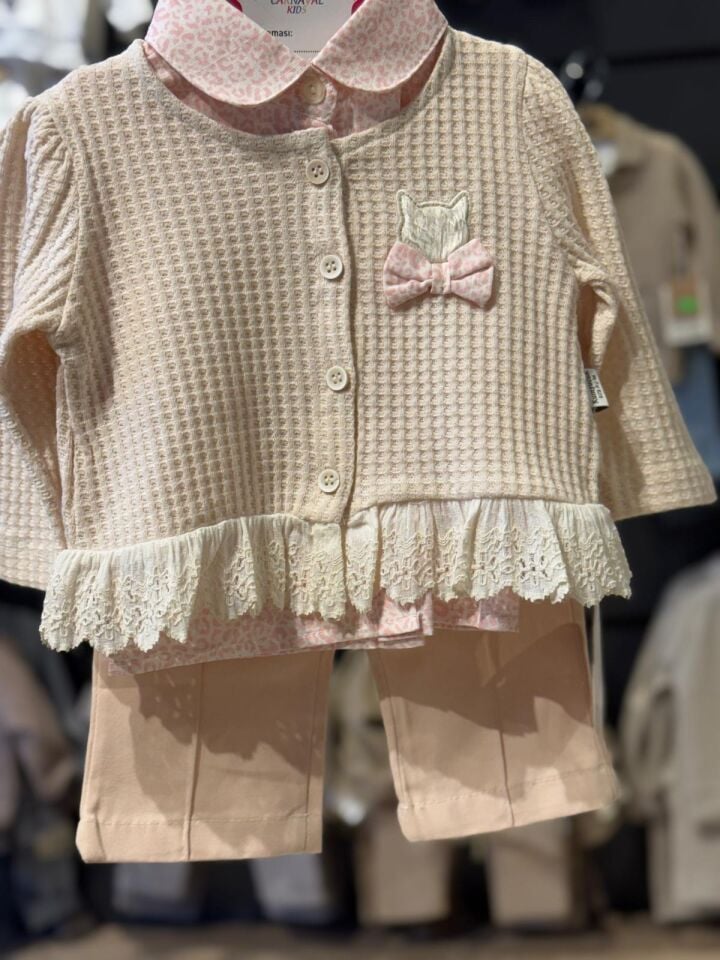 Kız Bebek Hırkalı 3’lü Takım