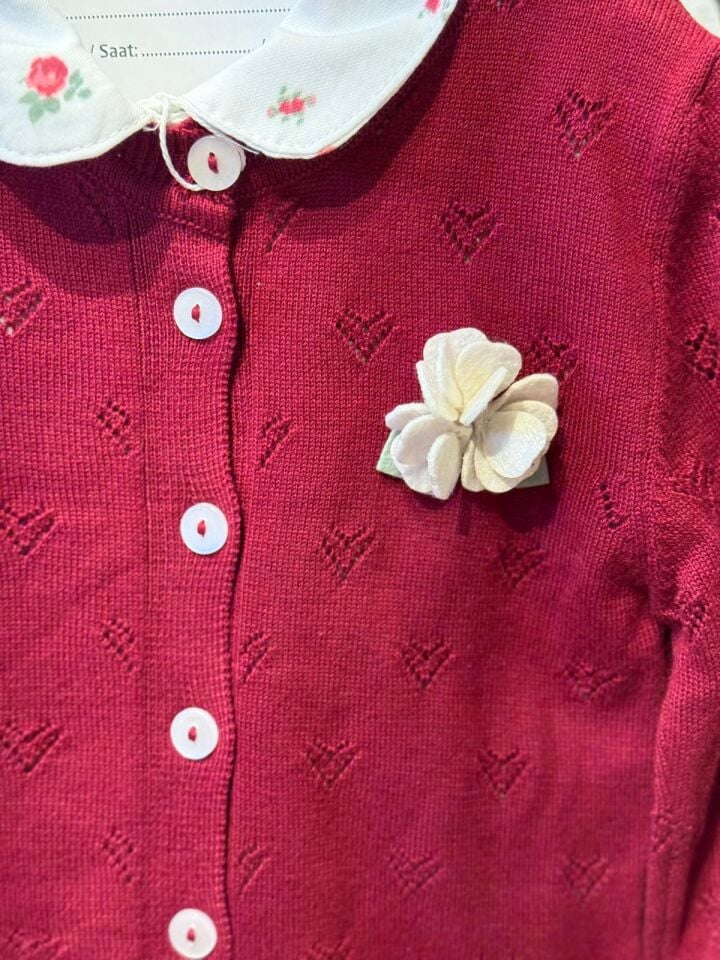 Kız Bebek Triko Hırkalı 3lüTakım