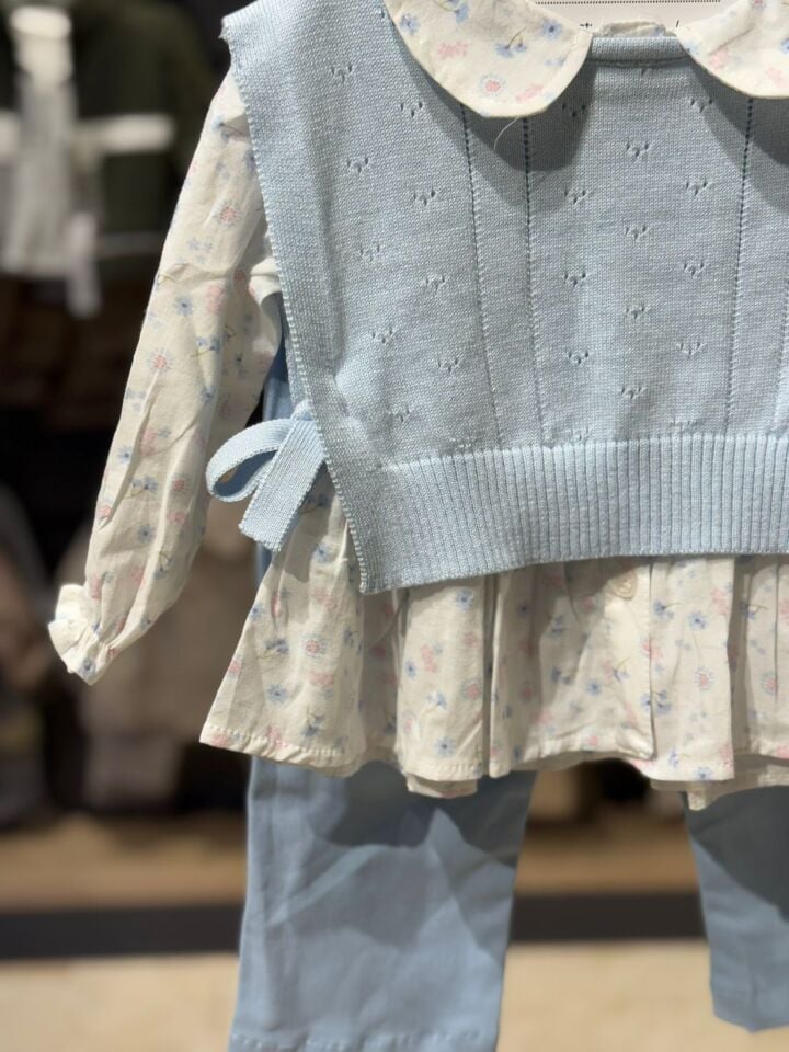 Kız Bebek Bluz & Pantolon 3lü Takım