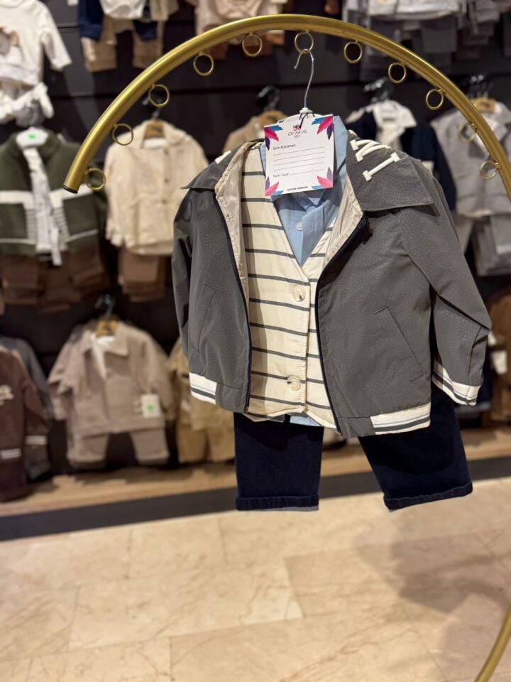 Erkek Çocuk Ceketli Gömlek Yelek ve Pantolon Takımı