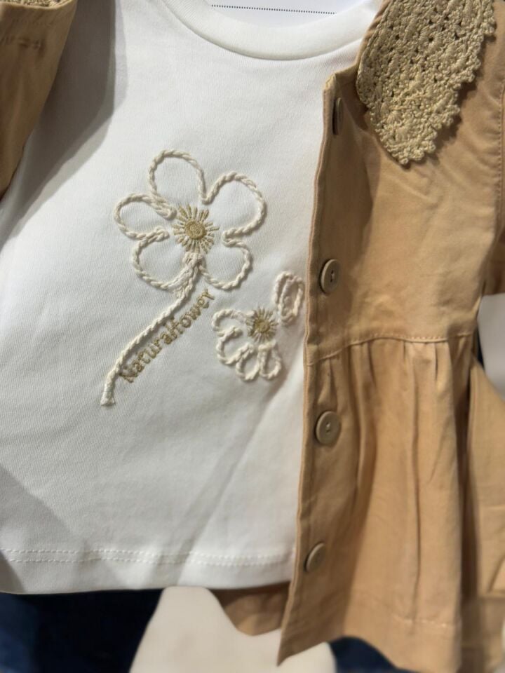 DANTEL YAKA KUŞAKLI 3,LÜ TAKIM