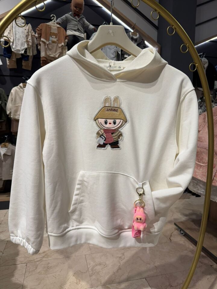 Escabel Kapüşonlu Nakışlı Sweatshirt – Anahtarlık Hediyeli