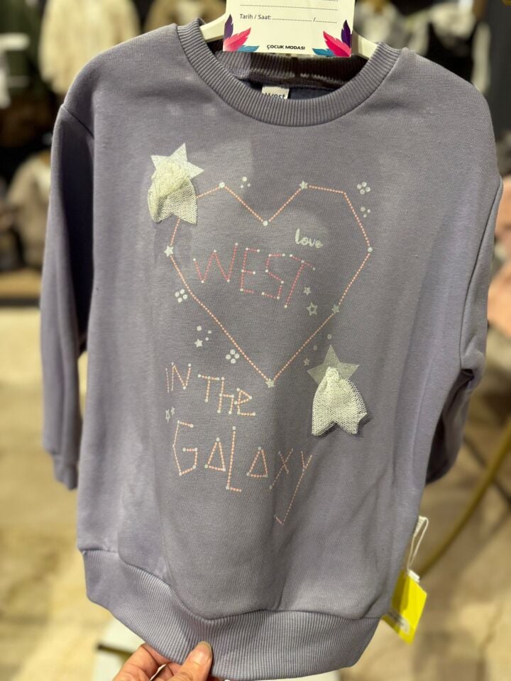 Kalp ve Yıldız Detaylı Kız Çocuk Eşofman Takımı