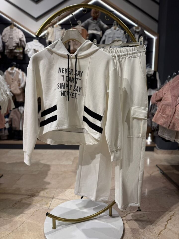 Kız Çocuk Kapüşonlu Eşofman Takımı