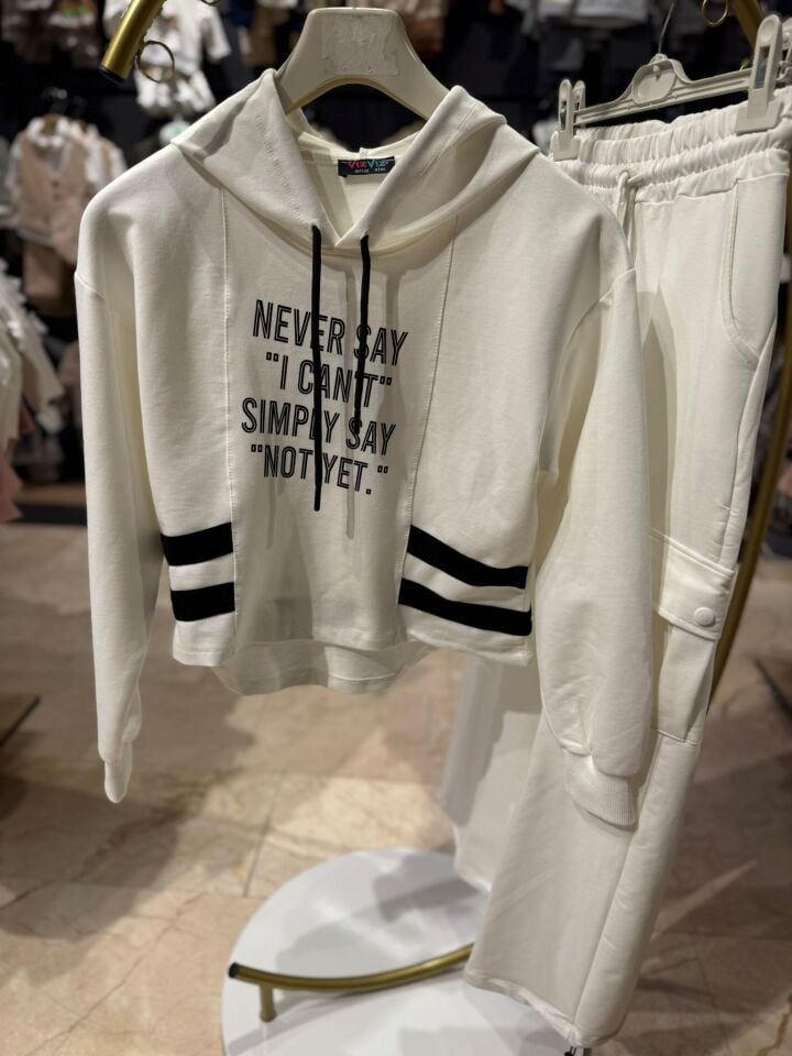 Kız Çocuk Kapüşonlu Eşofman Takımı