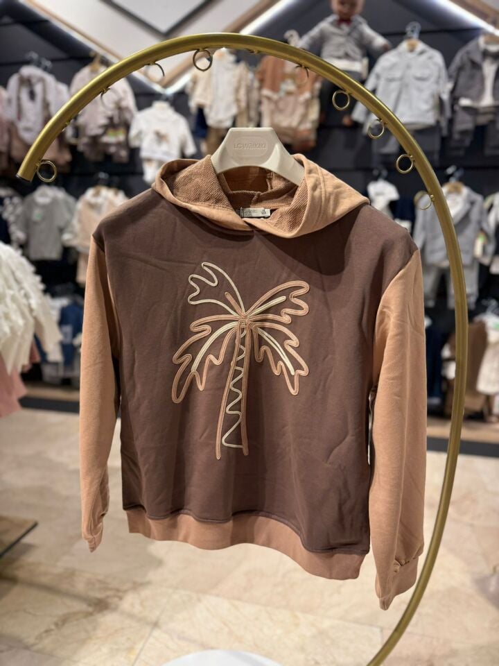 Escabel Kapüşonlu Nakış Detaylı Sweatshirt